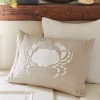 Seaside | Camps & Cottages<Taylor Linens Natural Linen Crab Pillow