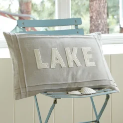Camps & Cottages<Taylor Linens Natural Linen Lake Pillow