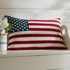Americana Embroideries<Taylor Linens Old Glory Pillow