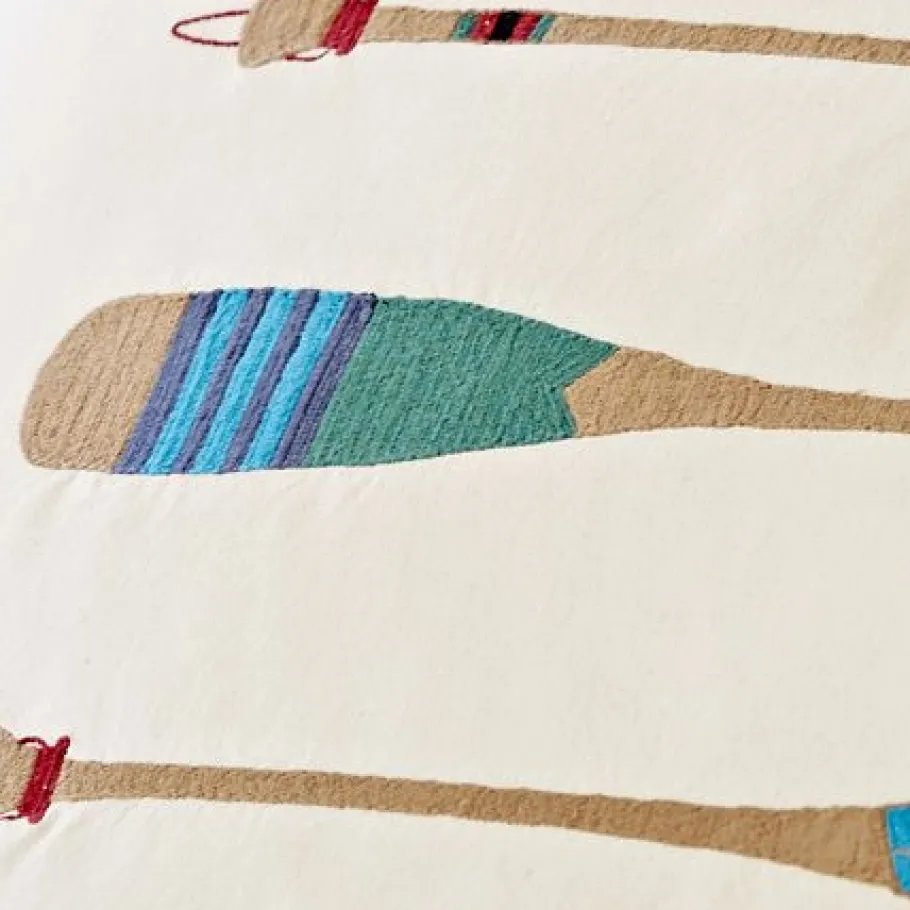Camps & Cottages<Taylor Linens Paddles Embroidered Pillow