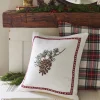 Winter Embroideries<Taylor Linens Pine Cone Christmas Pillow