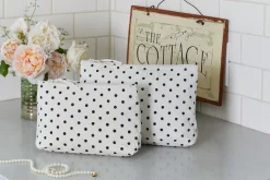 Cosmetic Bags<Taylor Linens Polka Dot Black Cosmetic Bag
