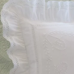 Sentimental Embroideries<Taylor Linens Prairie Crochet Embroidered Toss Pillow