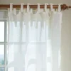 Curtains<Taylor Linens Ruffle Cream Linen Voile Curtain Panel