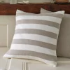 Camps & Cottages | Americana Embroideries<Taylor Linens Rugby Natural & Cream Pillow