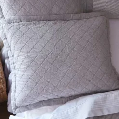 Shams<Taylor Linens Salt River Grey Sham