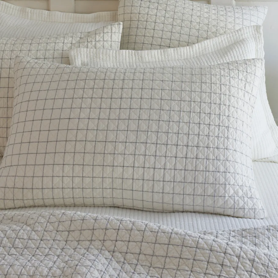 Shams<Taylor Linens Schoolhouse Black Quilted Sham