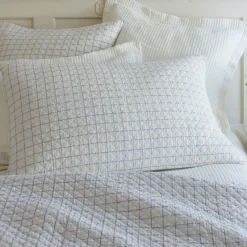 Shams<Taylor Linens Schoolhouse Indigo Quilted Sham