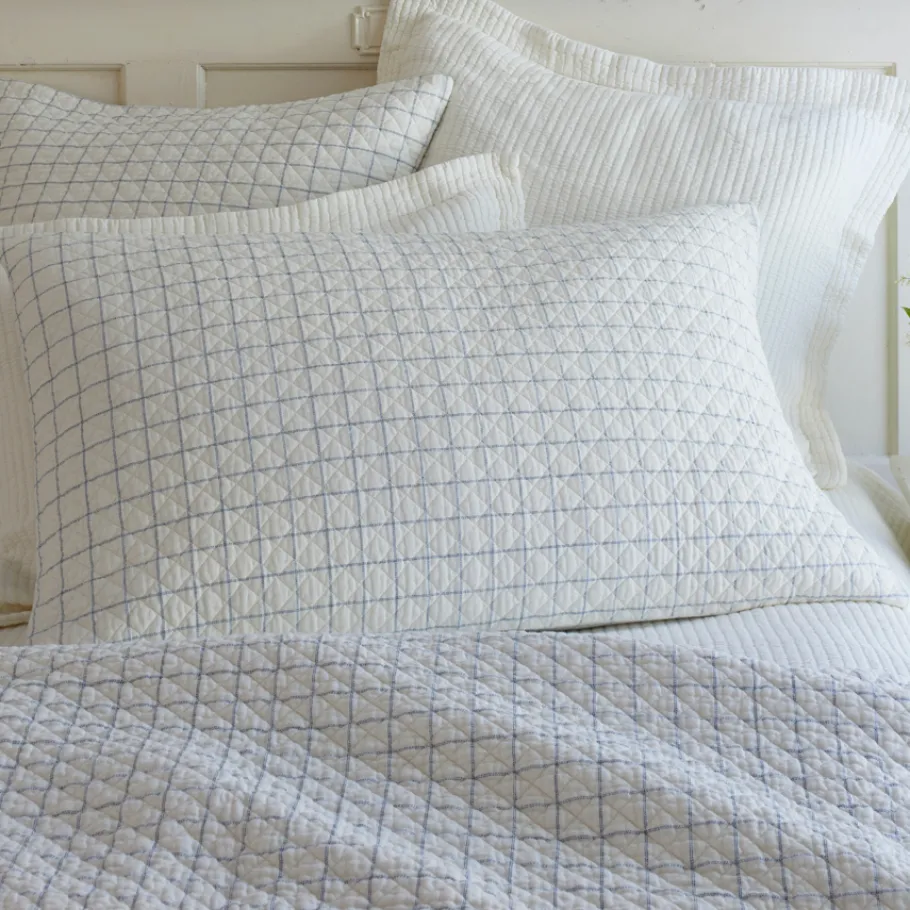 Shams<Taylor Linens Schoolhouse Indigo Quilted Sham