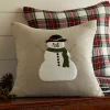 Winter Embroideries<Taylor Linens Snowman Pillow