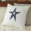 Seaside<Taylor Linens Starfish – Indigo on White