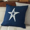 Seaside<Taylor Linens Starfish – White on Indigo