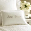 Sentimental Embroideries<Taylor Linens Sweet Dreams Natural Linen Boudoir Pillow