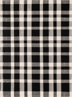 Rugs<Taylor Linens Tattersall Black Handwoven Indoor/Outdoor Rug
