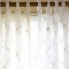 Curtains<Taylor Linens Trellis Cream Linen Voile Curtain Panel