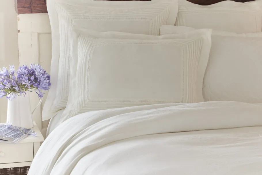 Shams<Taylor Linens Tucked Linen Sham