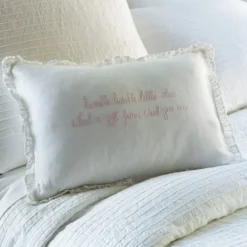 Sentimental Embroideries<Taylor Linens Twinkle Twinkle Little Star Linen Boudoir – Pink