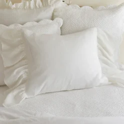 Shams<Taylor Linens Veranda White Linen Sham