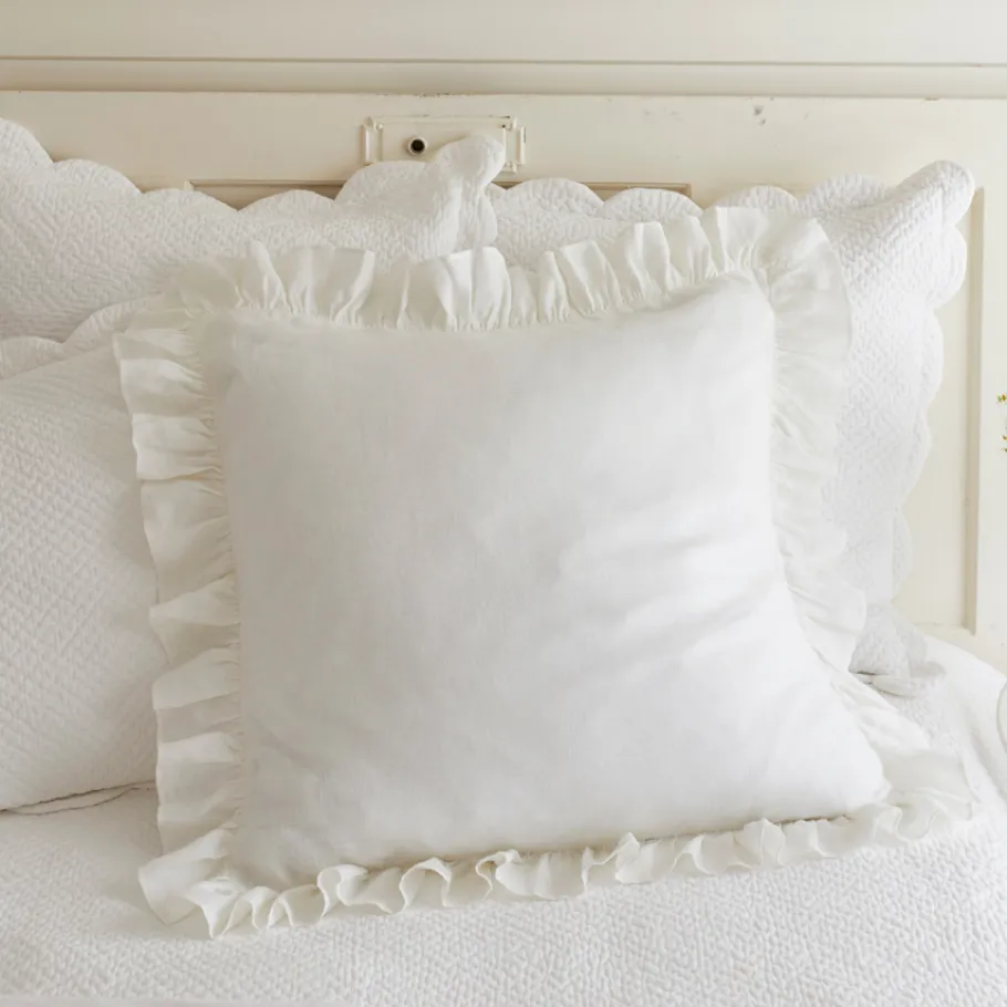 Shams<Taylor Linens Veranda White Linen Sham