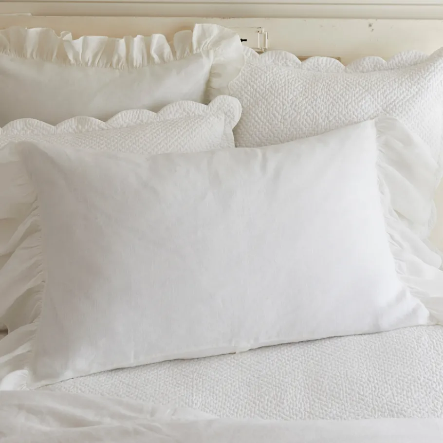 Shams<Taylor Linens Veranda White Linen Sham