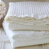 Throws<Taylor Linens Waffle Blanket Cream