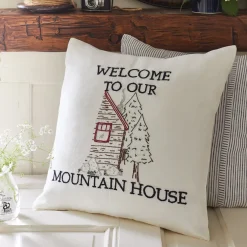Camps & Cottages<Taylor Linens Welcome To Our Mountain House Pillow