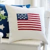 Americana Embroideries<Taylor Linens White Flag Linen Porch Pillow