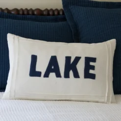 Camps & Cottages<Taylor Linens White Linen Lake Pillow