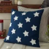Americana Embroideries<Taylor Linens White Stars on Indigo Linen Porch Pillow